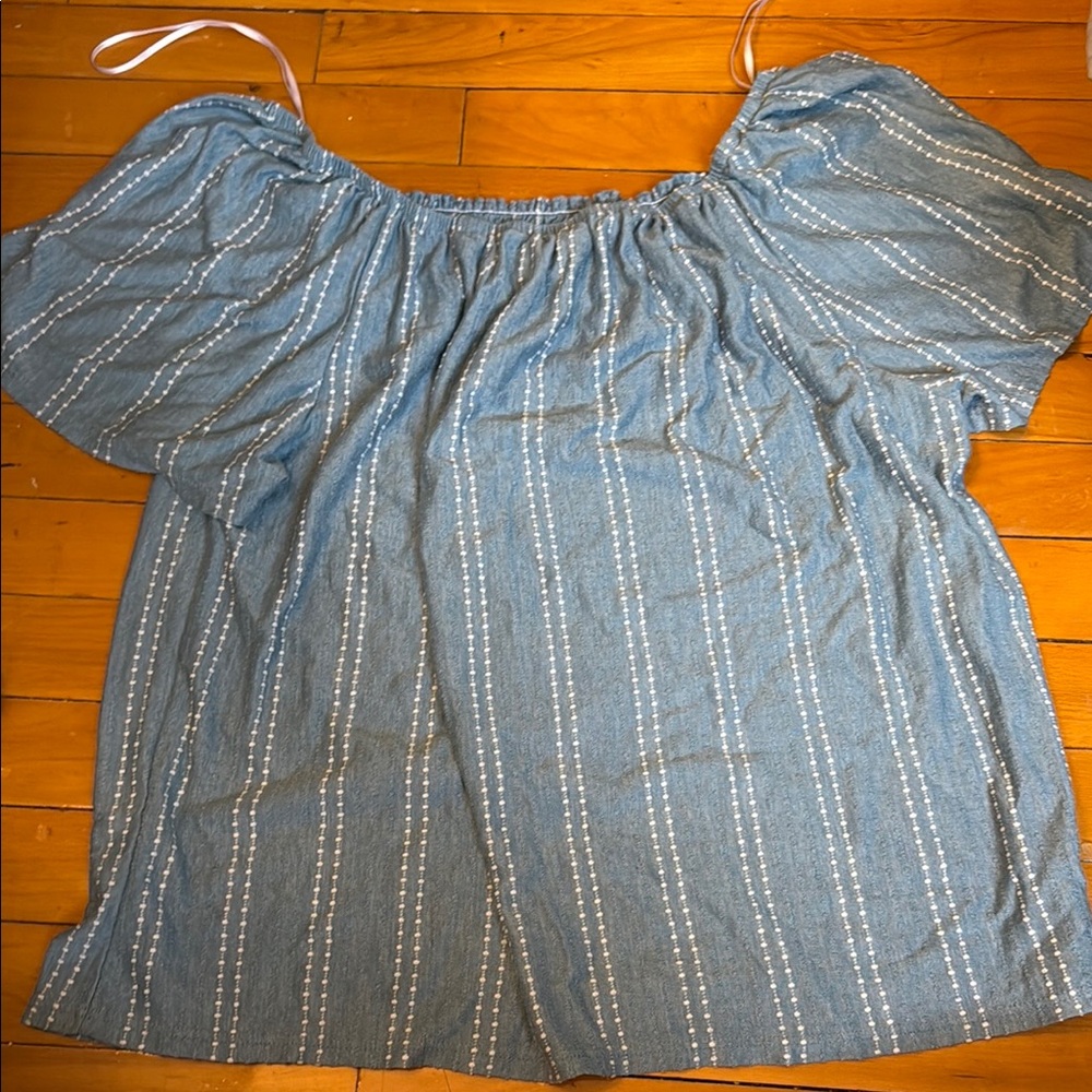 W5 Blue Blouse Top